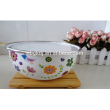 Color coated enamel coating mixing bowls